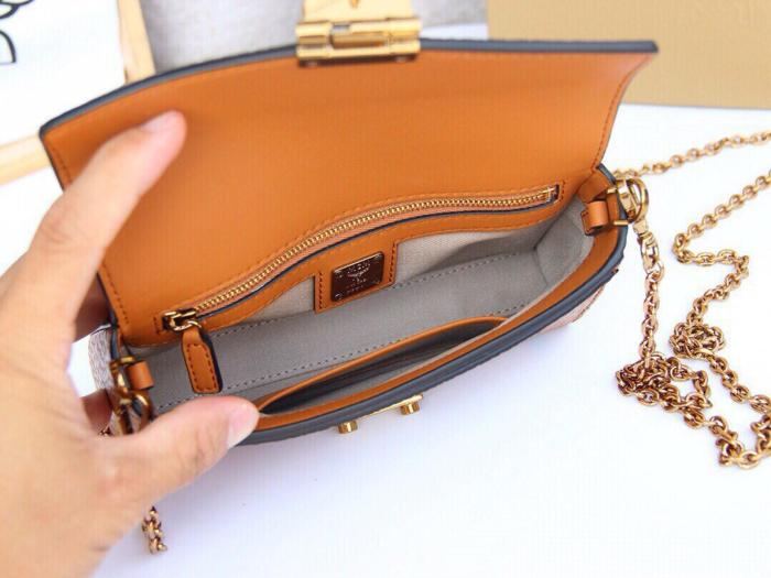 MCM PVC Crossbody Bag Fanny Pack Regular Women's Brown Cognac MWZ9SPA72CO001 size 11*19*4cm