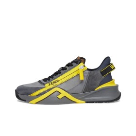 FENDI Flow Casual Shoes Men Low-Top Gray