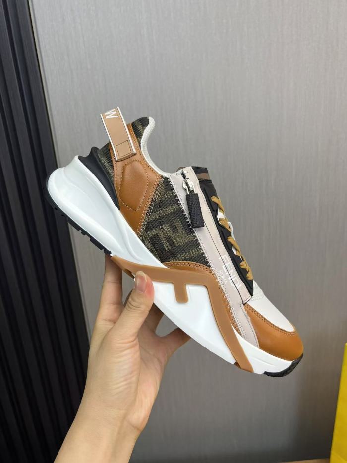 FENDI Flow Logo Detailed Slip On Sneakers