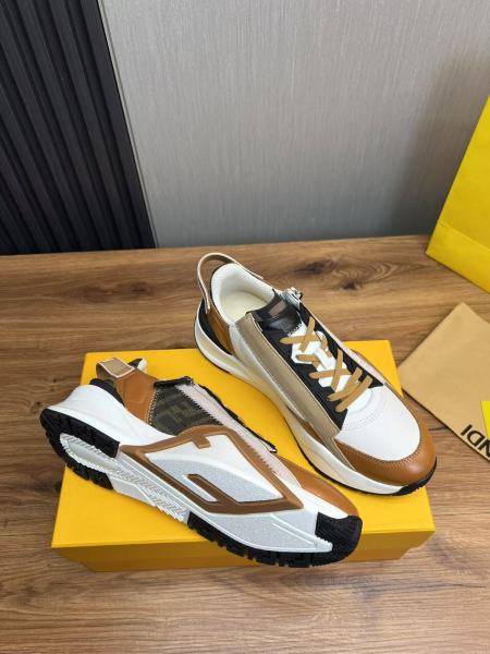FENDI Flow Logo Detailed Slip On Sneakers