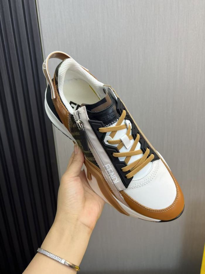 FENDI Flow Logo Detailed Slip On Sneakers