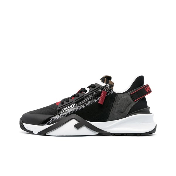 FENDI Anti-Slip And Wear-Resistant Lightweight Low-Top Casual Shoes Men's Black