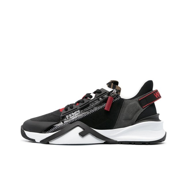 FENDI Anti-Slip And Wear-Resistant Lightweight Low-Top Casual Shoes Men's Black