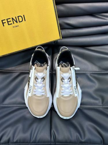 FENDI Flow Leather Jacquard Beige