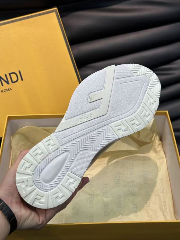 FENDI Flow Leather Jacquard Beige