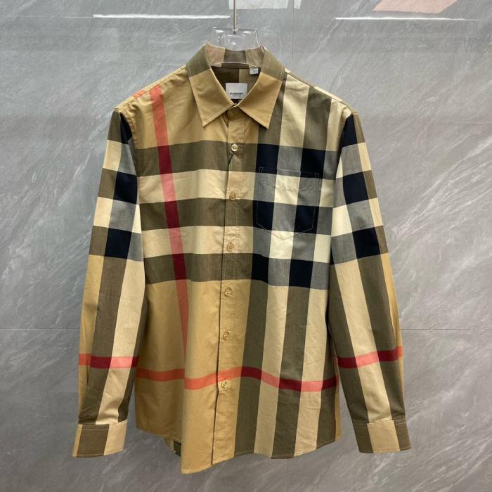 Burberry Check Stretch Cotton Poplin Shirt Archive Beige