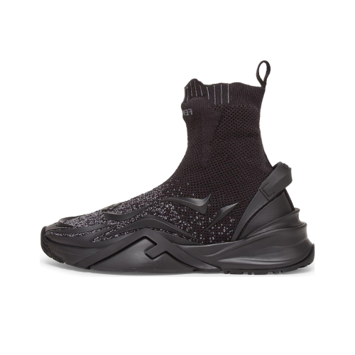 FENDI Flow High Top Casual Shoes Men's Black