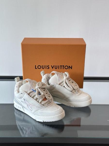 LOUIS VUITTON Skate Low Top Skateboard Shoes Men's Beige