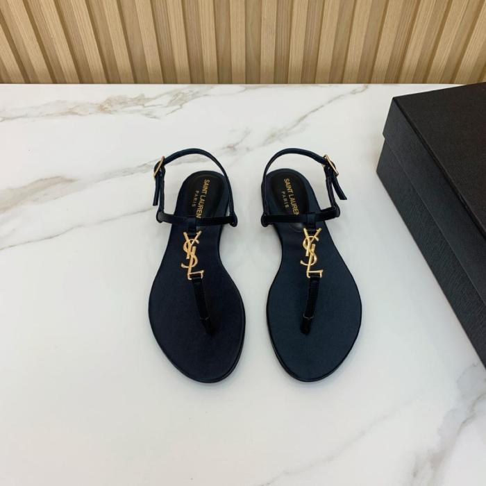 SAINT LAURENT Cassandra Satin Sandals