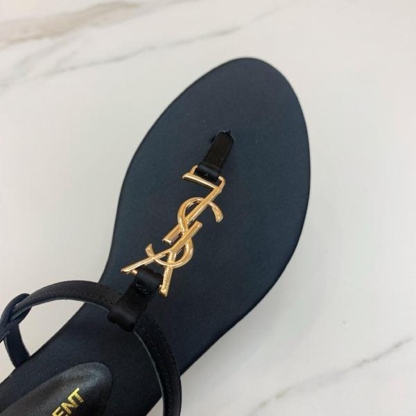 SAINT LAURENT Cassandra Satin Sandals