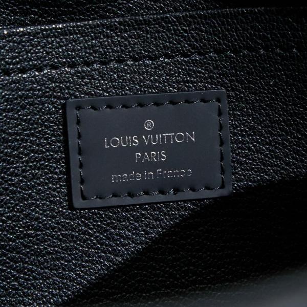 LOUIS VUITTON Coated Canvas With Leather Toiletry Bag Men's Black M83113 size 23*12*13 cm