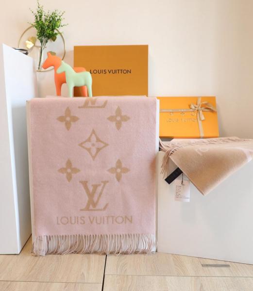 LOUIS VUITTON Cashmere Knit Scarves Women's Multicolor