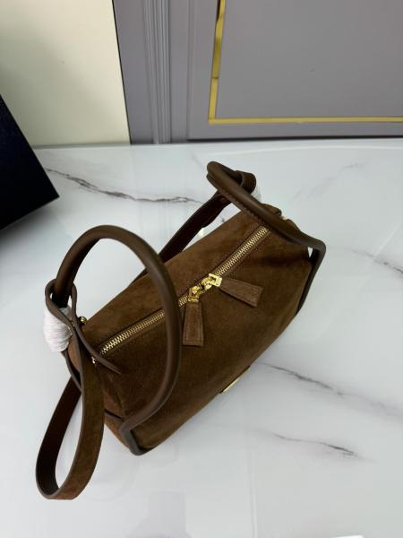 PRADA Leather Shoulder Bag Crossbody Bag Handbag Women's Cocoa Brown 1BA451_2C4S_F0324_V_OVO size 25*10.5*18 cm 