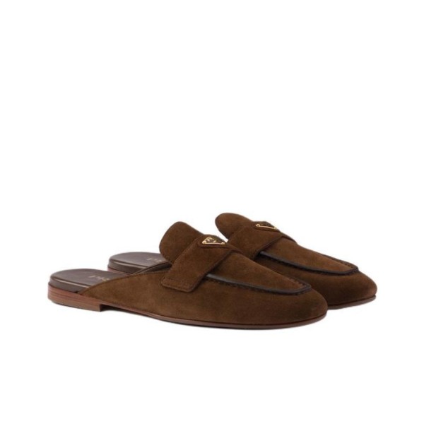 PRADA Wrap-toe Slippers Women's Brown