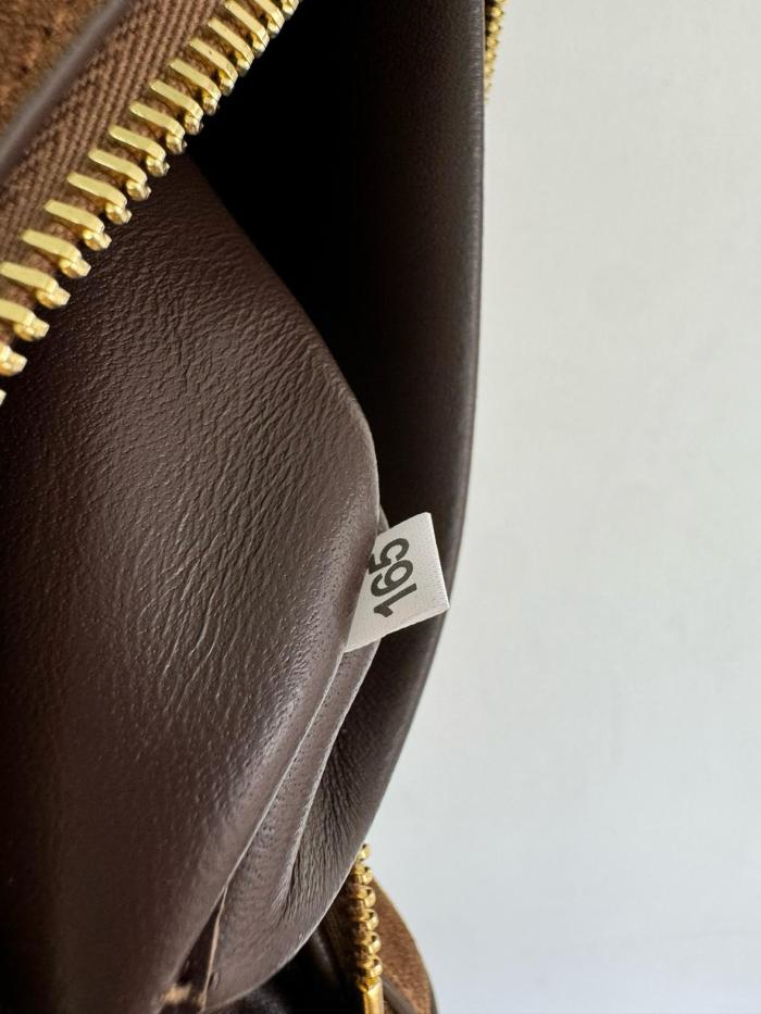 PRADA Suede Leather Portable Crossbody Bag Shoulder Bag Women's Cocoa Brown 1BC194_2C4S_F0324 size 22.5*6*18.5cm