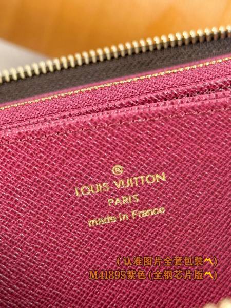 LOUIS VUITTON Zippy Wallet Monogram Fuchsia M41895 size 19.5*2.5*10.5 cm