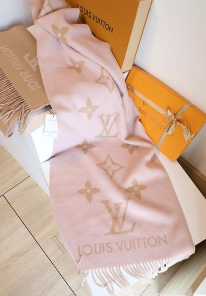LOUIS VUITTON Cashmere Knit Scarves Women's Multicolor