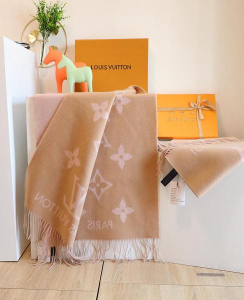 LOUIS VUITTON Cashmere Knit Scarves Women's Multicolor