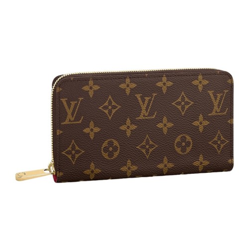 LOUIS VUITTON Zippy Wallet Monogram Fuchsia M41895 size 19.5*2.5*10.5 cm
