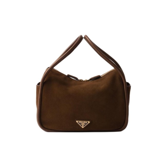 PRADA Leather Shoulder Bag Crossbody Bag Handbag Women's Cocoa Brown 1BA451_2C4S_F0324_V_OVO size 25*10.5*18 cm 