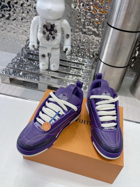 LOUIS VUITTON Skate Low Top Skateboard Shoes Men's Purple
