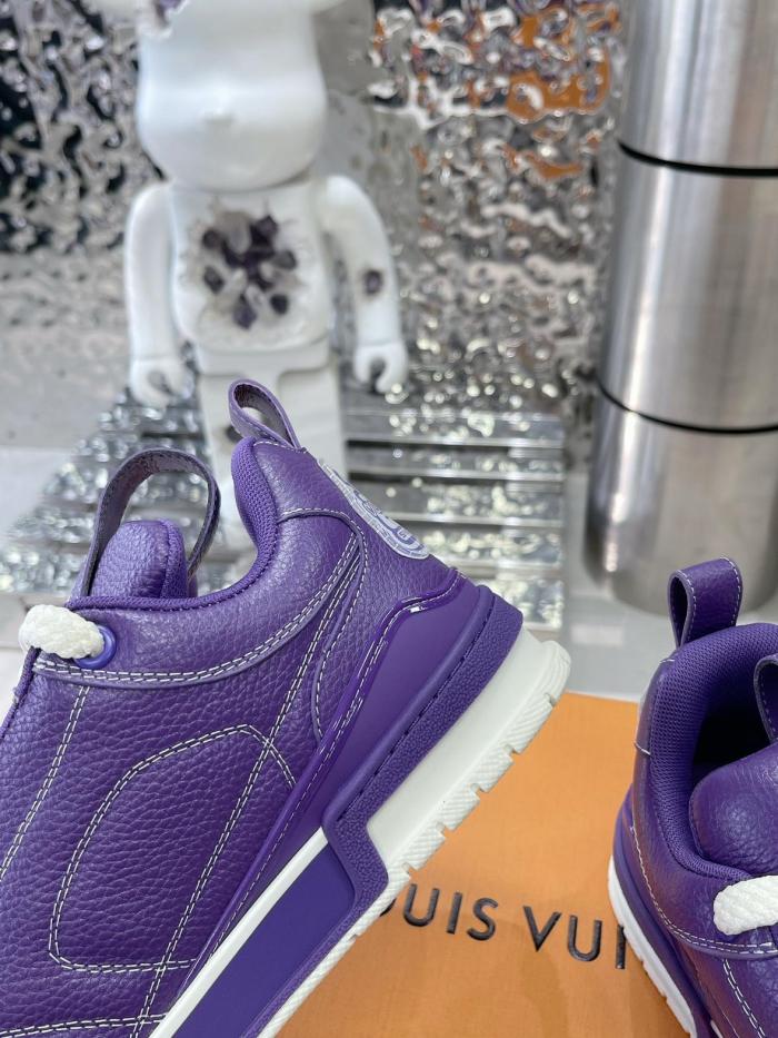LOUIS VUITTON Skate Low Top Skateboard Shoes Men's Purple