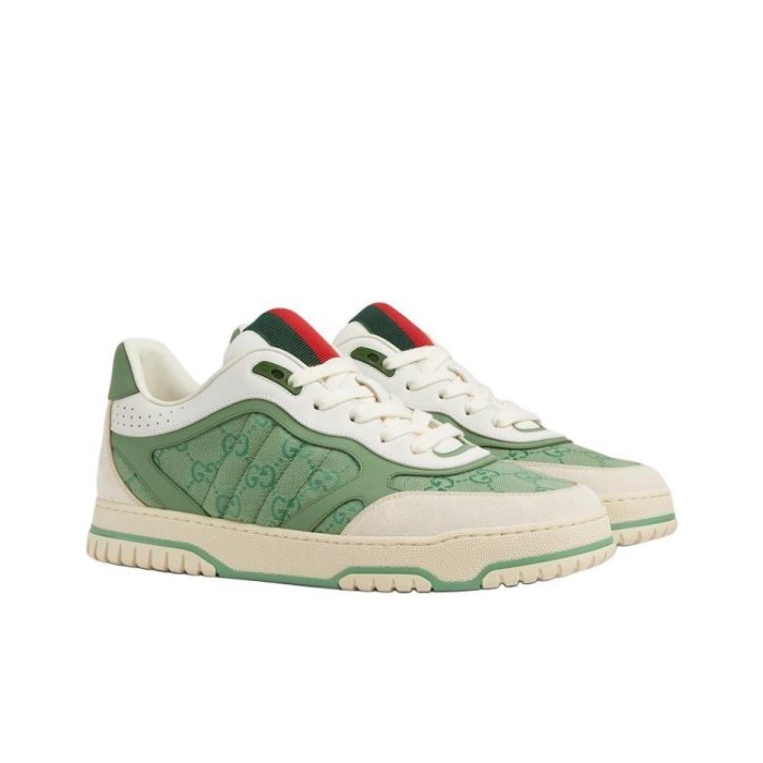 GUCCI Re Web Low Top Skateboard Shoes Men's Green