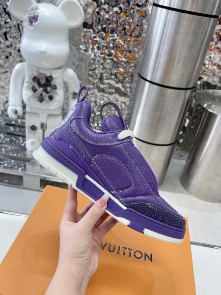 LOUIS VUITTON Skate Low Top Skateboard Shoes Men's Purple