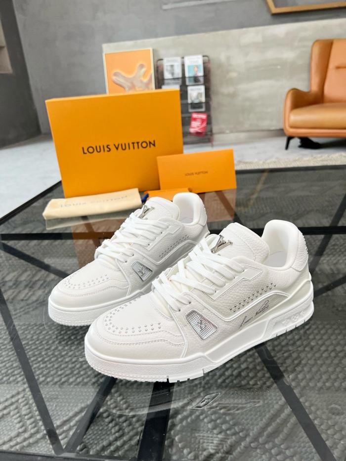 Louis Vuitton LV Trainer White Calf Leather
