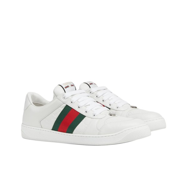 GUCCI Screener Dusty Shoes Skateboard Shoes Men's White Green