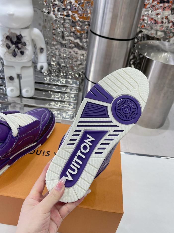 LOUIS VUITTON Skate Low Top Skateboard Shoes Men's Purple