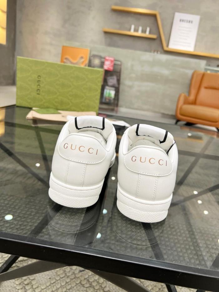 GUCCI Screener Dusty Shoes Skateboard Shoes Men's White Green