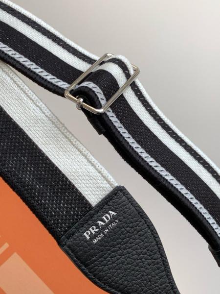 PRADA Leather Messenger Bag Crossbody Bag Shoulder Bag Women's Black 1BH191_2DKV_F0002_V_3OO size 19*6*20 cm