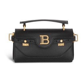 BALMAIN Leather Portable Crossbody Bag Shoulder Bag Women's Black XN0AE742LPRS size 19*6*10 cm