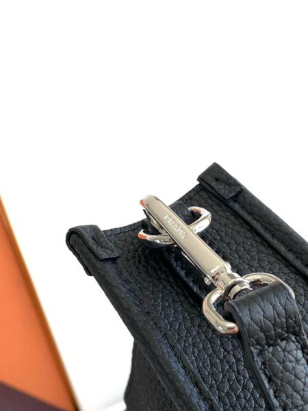 PRADA Leather Messenger Bag Crossbody Bag Shoulder Bag Women's Black 1BH191_2DKV_F0002_V_3OO size 19*6*20 cm
