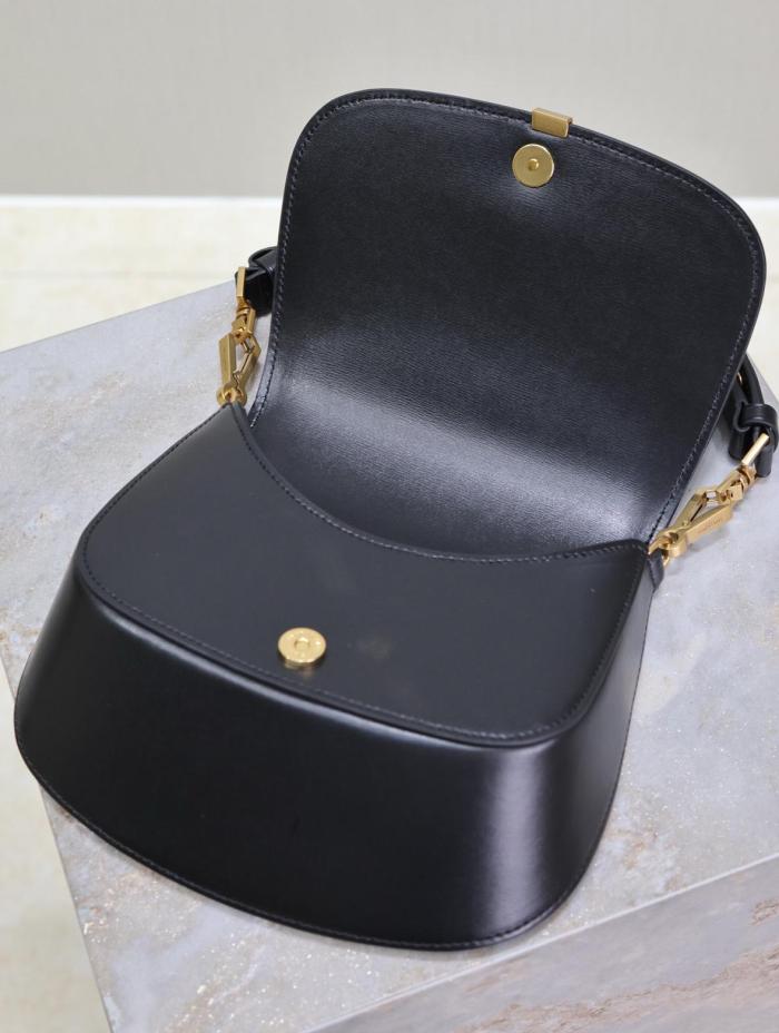 SAINT LAURENT Nolan Calfskin Handbag Shoulder Bag Women's Black 800846-0SX0W-1000 size 20.5*8*17 cm