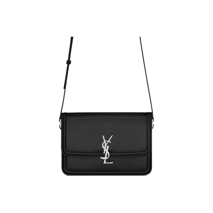 SAINT LAURENT SOLFERINO Cow Leather Messenger Bag Shoulder Bag Crossbody Bag Medium Size Women's Black 711039-0SX0E-1000 size 23*7*16 cm 