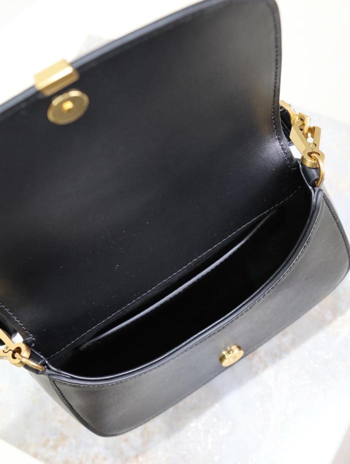 SAINT LAURENT Nolan Calfskin Handbag Shoulder Bag Women's Black 800846-0SX0W-1000 size 20.5*8*17 cm