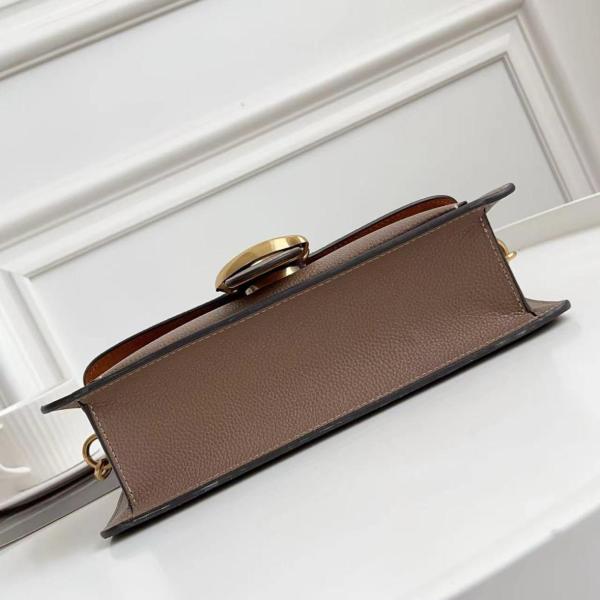 COACH Tabby Polished Textured Leather Handbag Shoulder Bag Medium Size Women's Dark Brown CH857-B4CBD size 26*15.2*8.2 cm