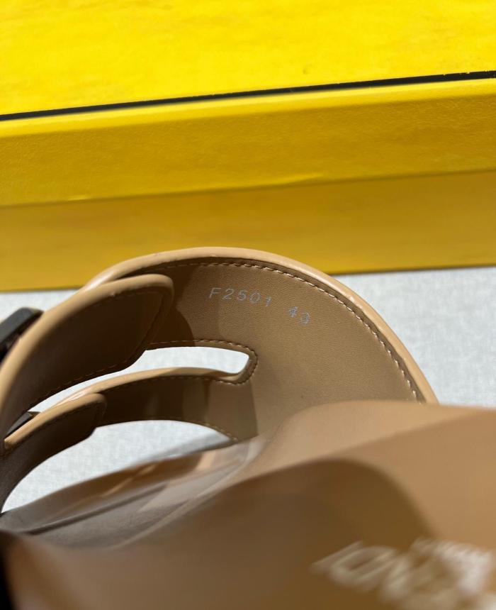 FENDI Monogrammed Strap Buckled Sandals