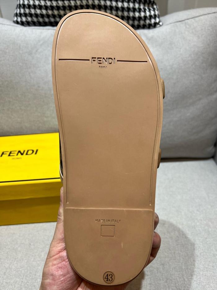 FENDI Monogrammed Strap Buckled Sandals