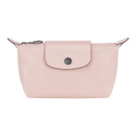 LONGCHAMP Le Pliage Cuir Sheepskin Dumpling Bag Clutches Women's Light Pink 34174757P53 size 17*11*5.5 cm