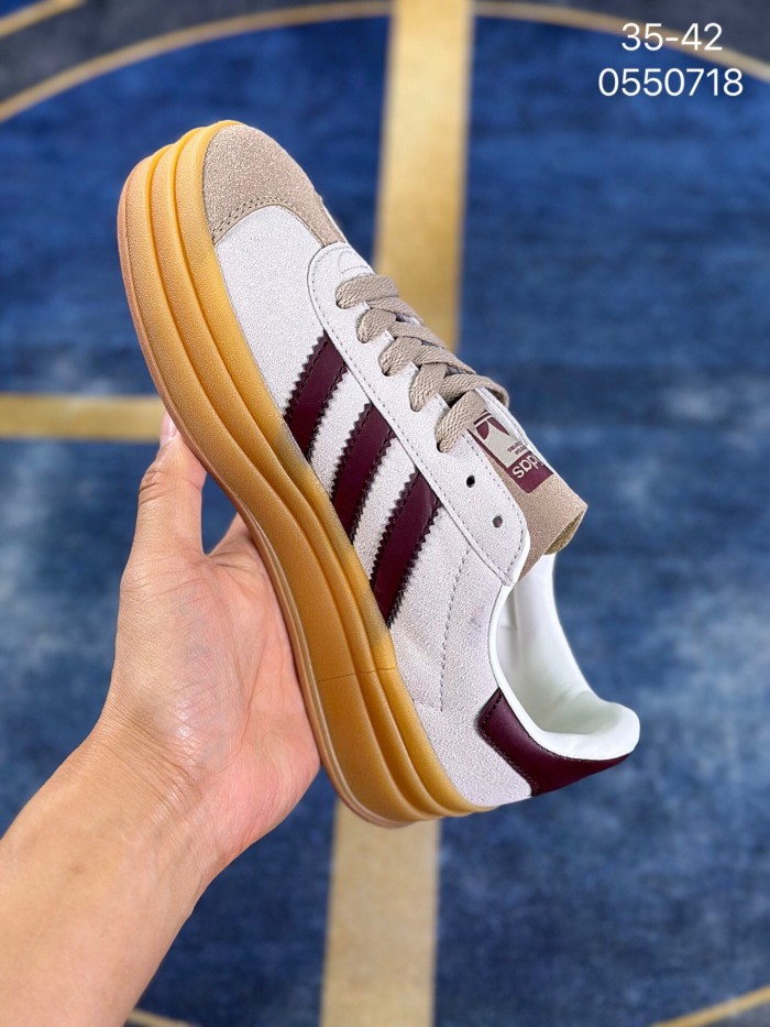 adidas Gazelle Bold Cream White Maroon