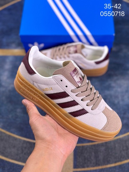 adidas Gazelle Bold Cream White Maroon