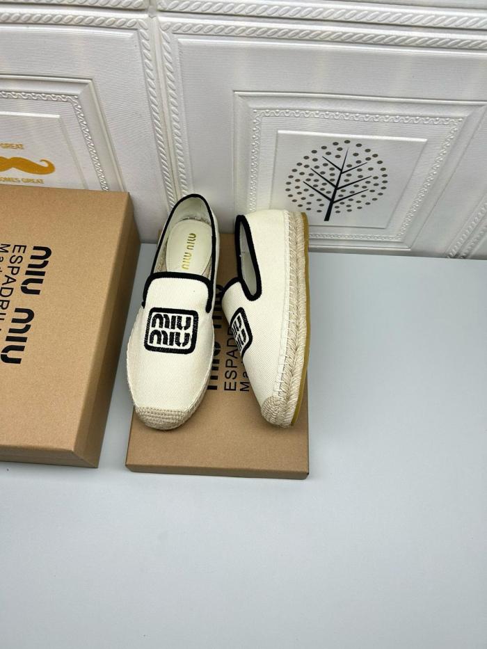 MIU MIU Espadrilles Women's Ivory White