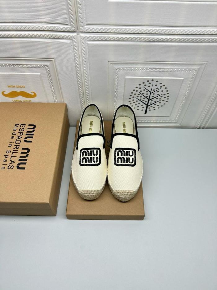 MIU MIU Espadrilles Women's Ivory White