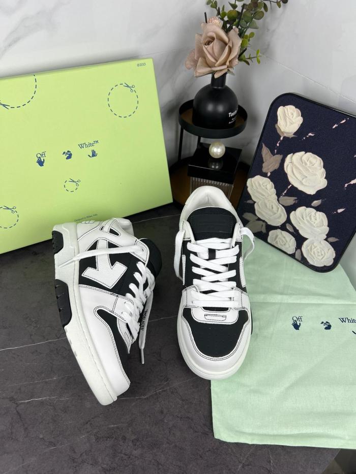 OFF WHITE Out Of Office Ooo Low Tops Black White