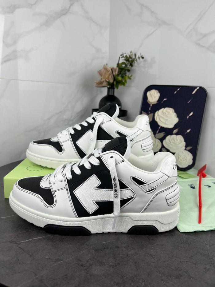 OFF WHITE Out Of Office Ooo Low Tops Black White