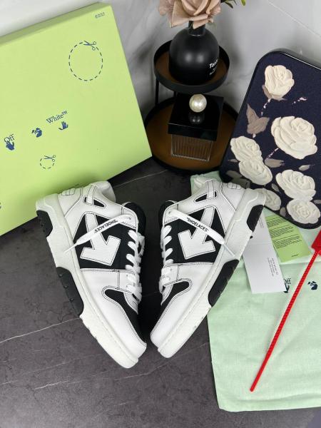 OFF WHITE Out Of Office Ooo Low Tops Black White