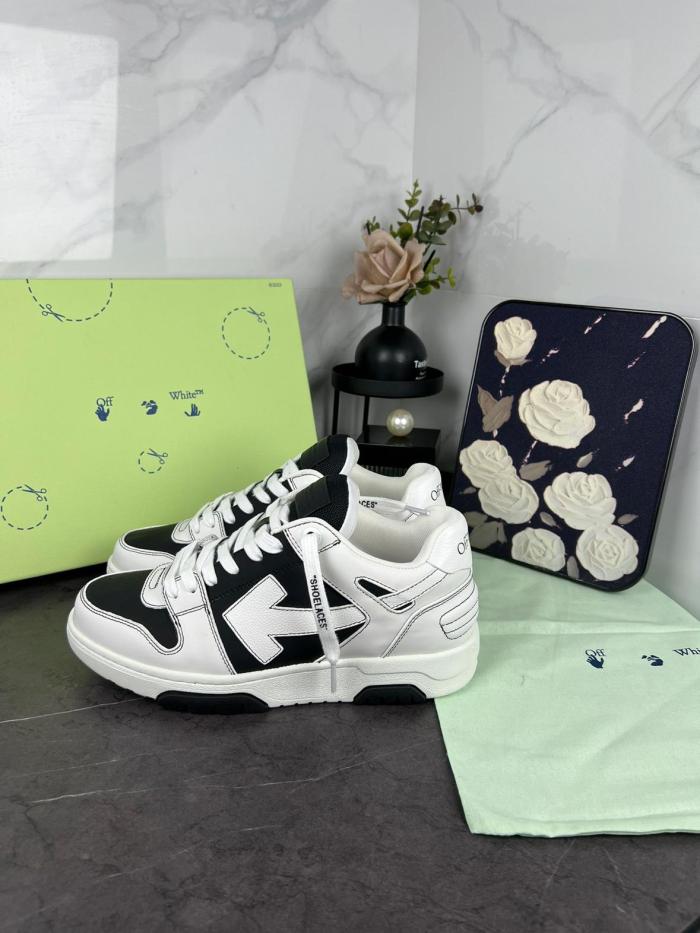 OFF WHITE Out Of Office Ooo Low Tops Black White